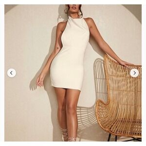 slim fit dress slacks Plus Size Polka Dot Halter Tie Black and White Sexy Party A-Line Mini   Canary Houze